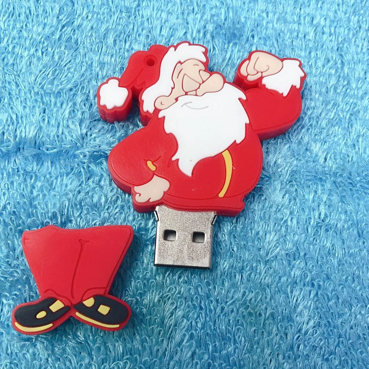 Santa Claus PVC U disco de Navidad USB Flash Stick