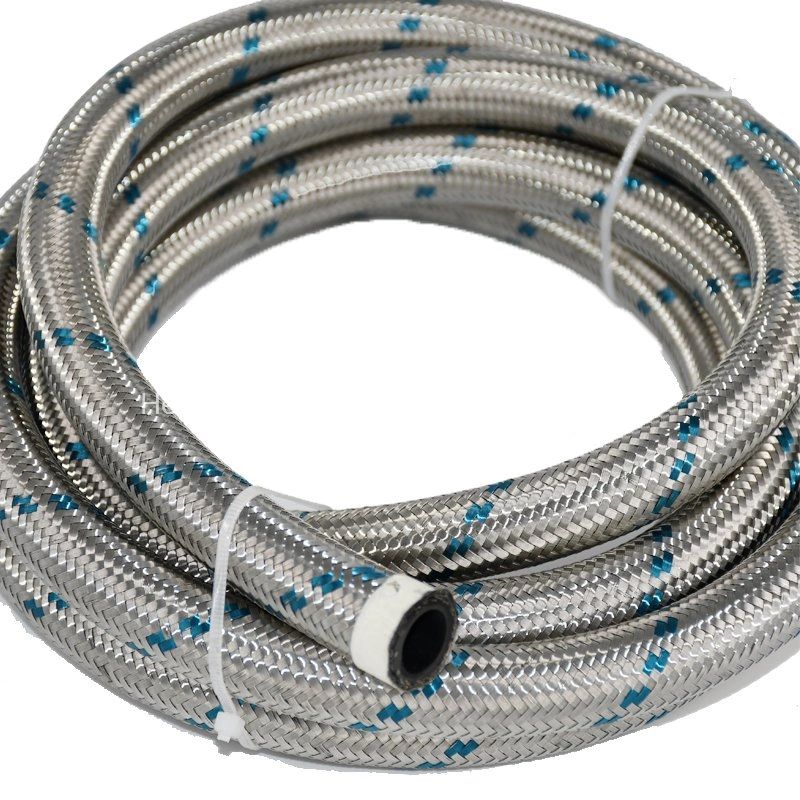 An8 8an -8an Stainless Steel Braided Oil Cooler Gas Fuel Hose Line Assembly Kit