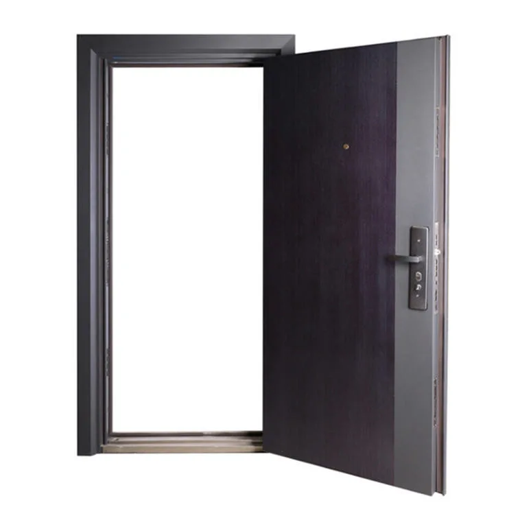 Italian Minimalist Design Security Doors Stainless Steel Wooden Fire Rated Steel Door for Entrance