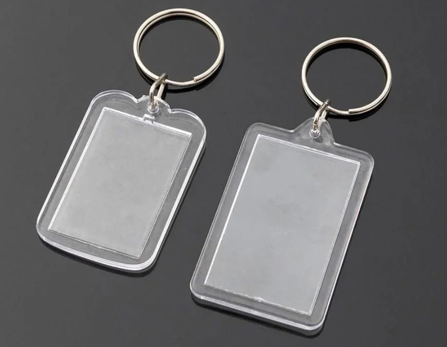 Acrylic Keychain Plastic Clear Keychain for Photo Picture Blank Frame Popular