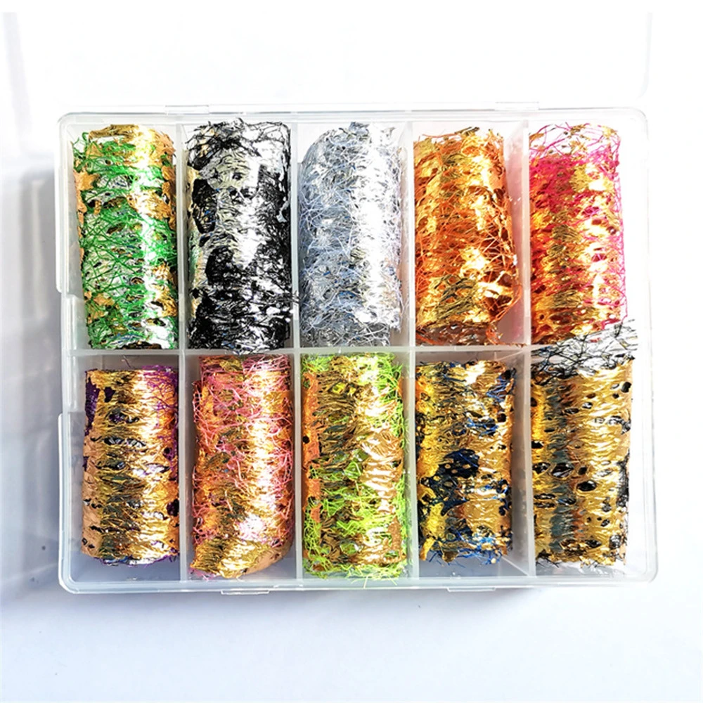 Christmas Spider Web Nail Art Aluminum Foil Flake Sticker Accessories for Nail Beauty Design