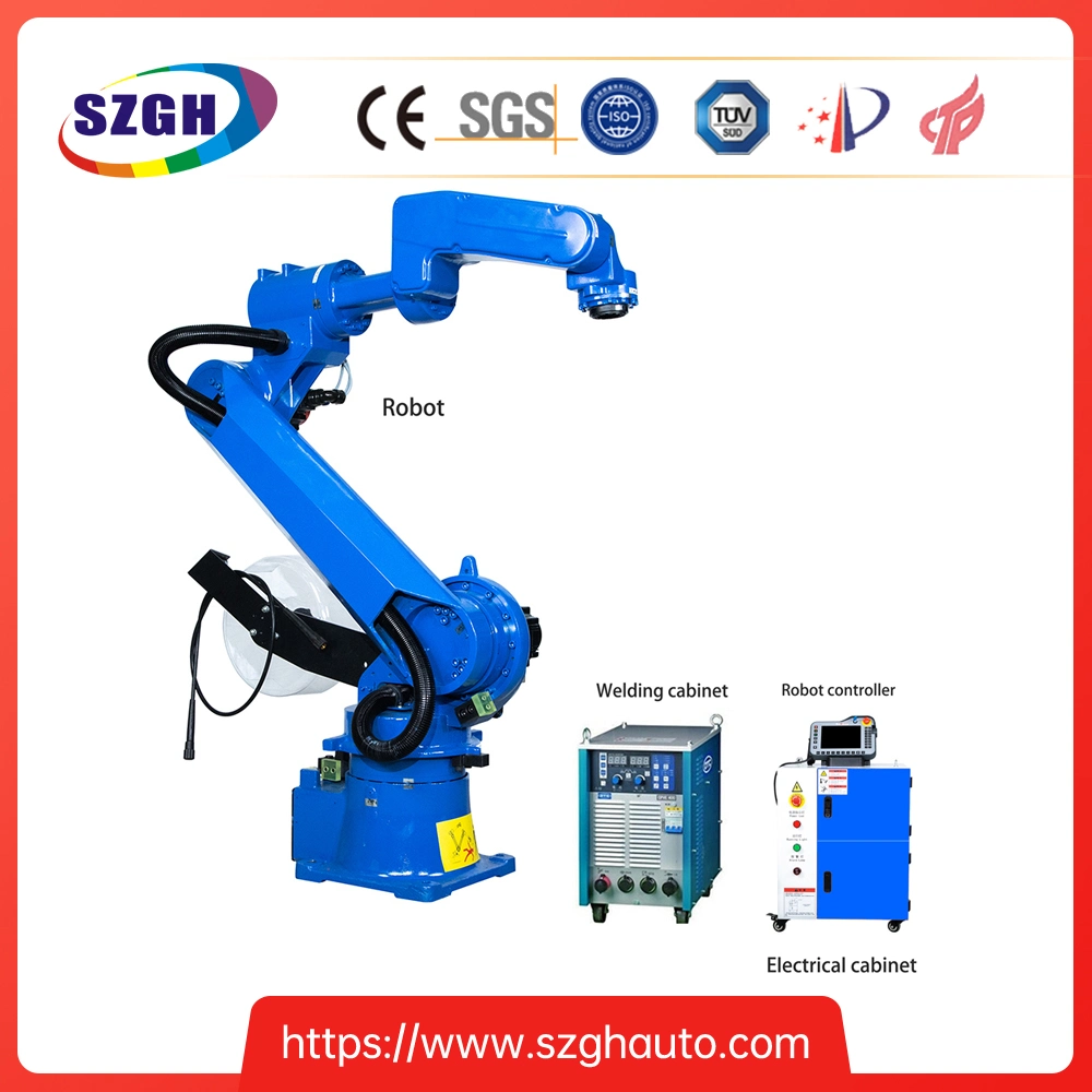 China Szgh 6 Axis MIG Welding Robot Range 1500mm with Power 350A/500A Welding Robot Welder Machine Can Support Chinese&English&Russian&Vietnamese Language