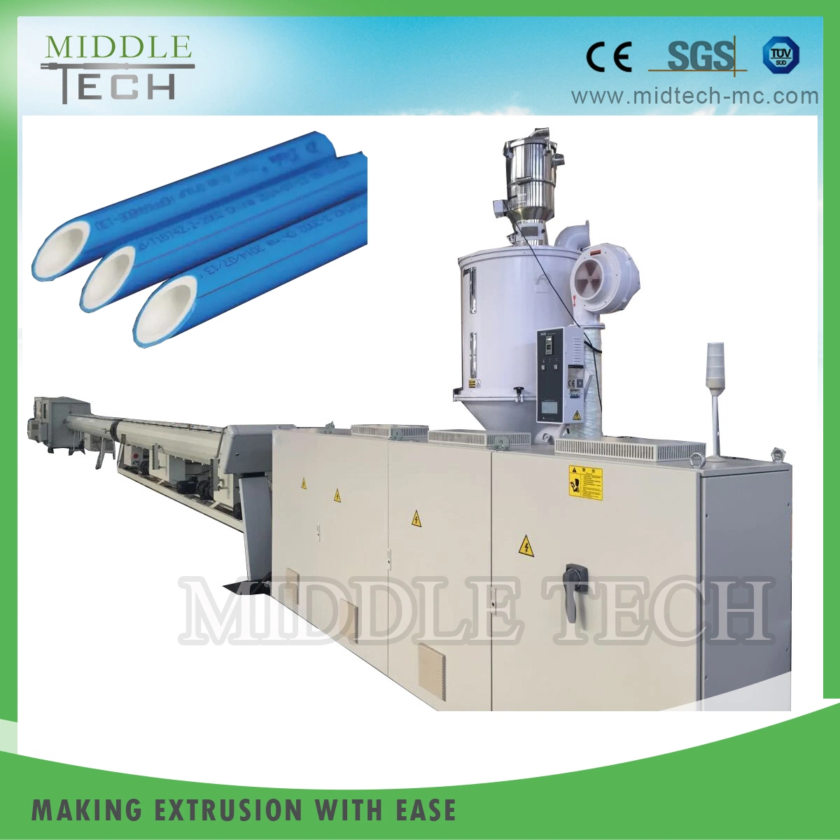 Extrusion Production Line for Plastic HDPE/PE/PPR Electrical Conduit/Water Pipe