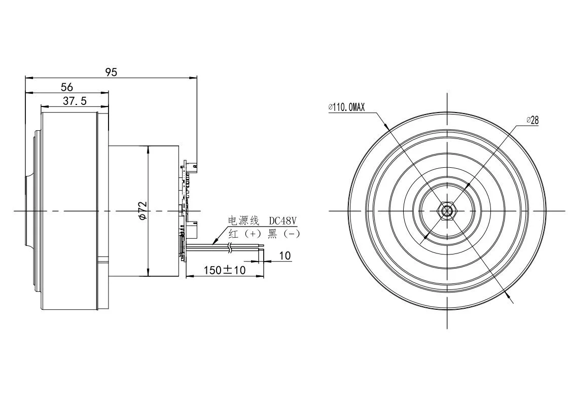 Bonne qualité Souffleur d'air puissant Moteur d'aspirateur sèche-mains 500W