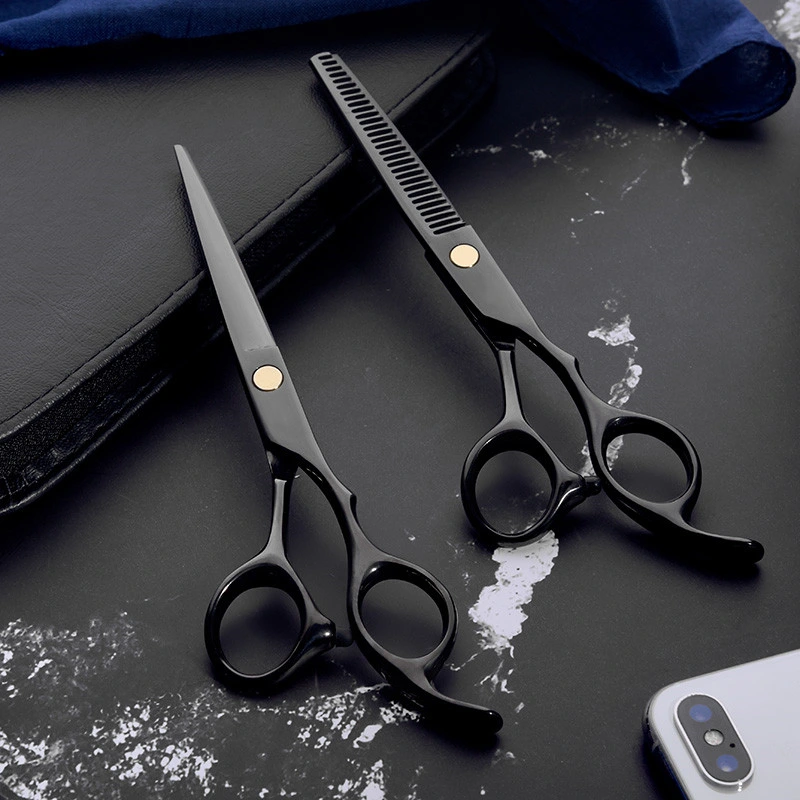 Steel Hairdressing Cutting Baber Beauty Cherry Blossom Pattern Hair Scissors