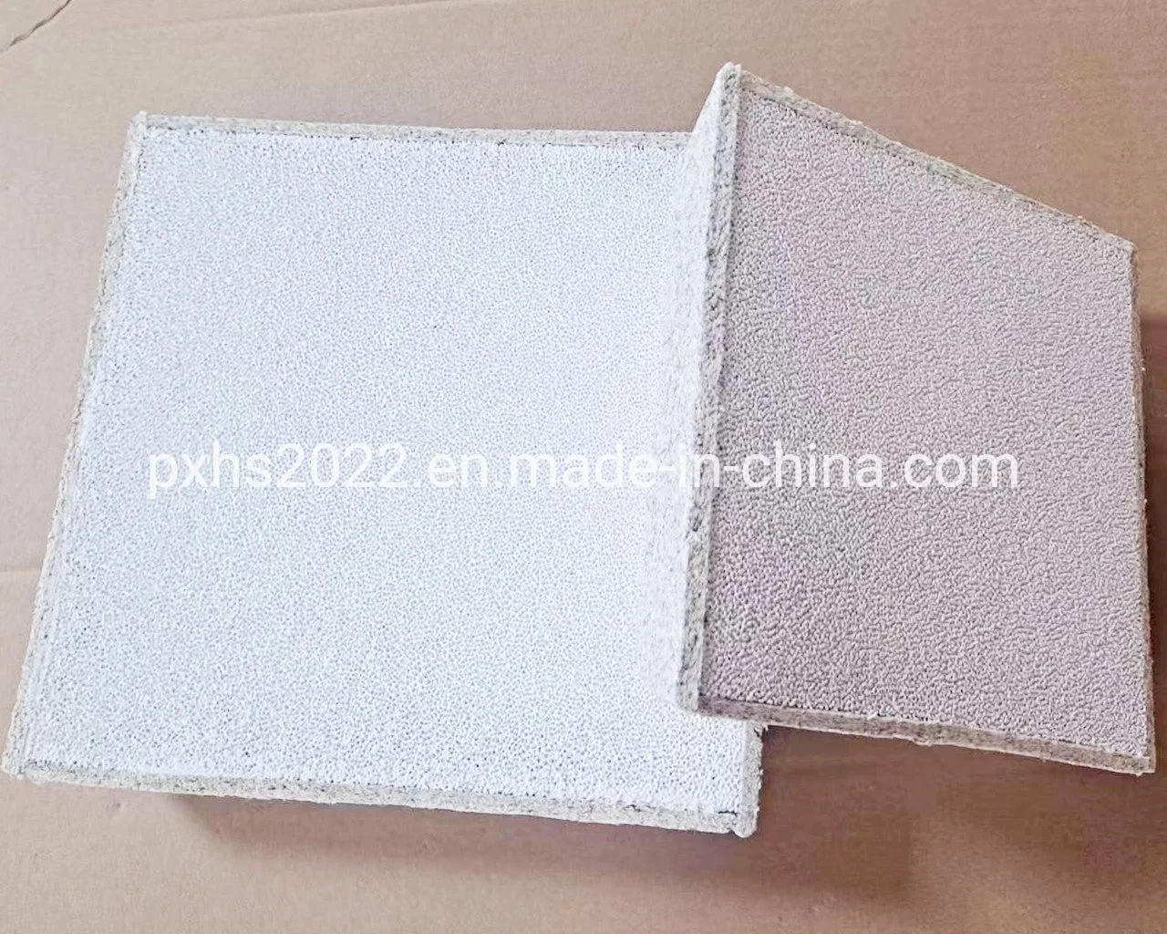 Customer Alumina Ceramic Foam Filter 381*381*50mm 10-60ppi with Expanding Binding