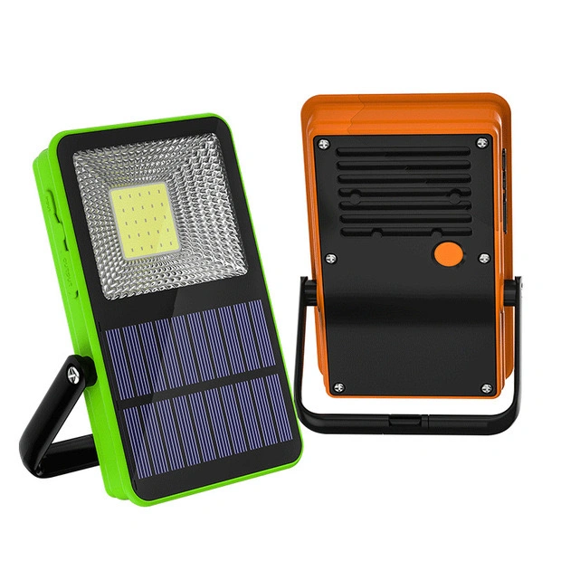 Luz de trabalho de carregamento solar à prova de água recarregável USB 10W COB LED work Lâmpada