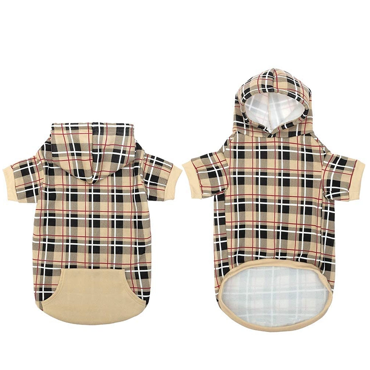 Wholesale/Supplier Plaid Printing Cotton Dog Clothes Shirt 2021 New Design