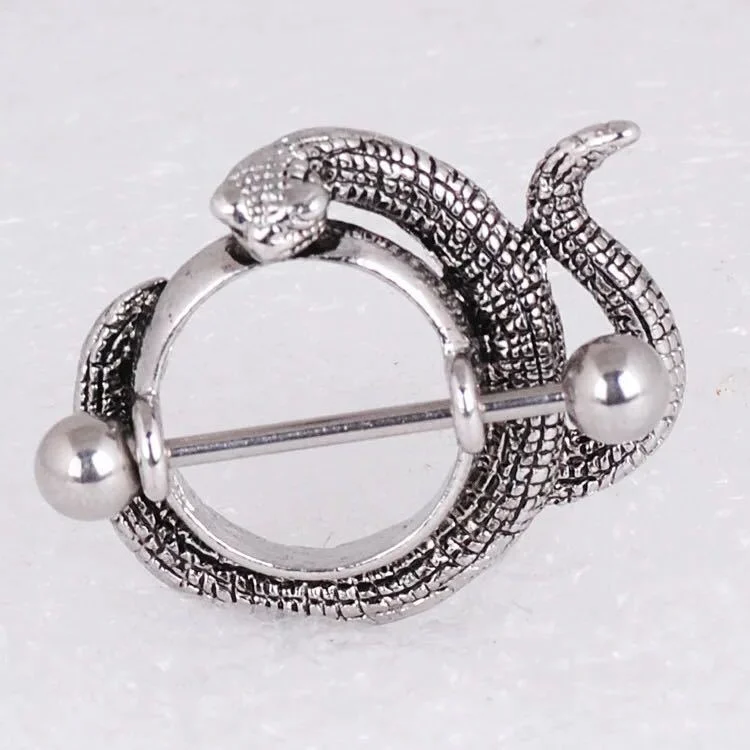 Snake Shape Nipple Rings for Women for Men