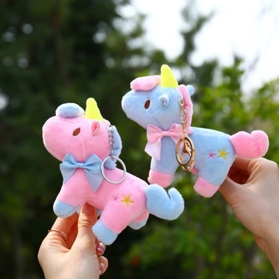 16cm Soft Stuffed Baby Toys Hot Sell Plush Unicorn Keychain
