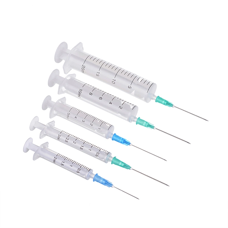 Two Parts Disposable Medical Syringes 2ml, 3ml, 5ml, 10ml, 20ml