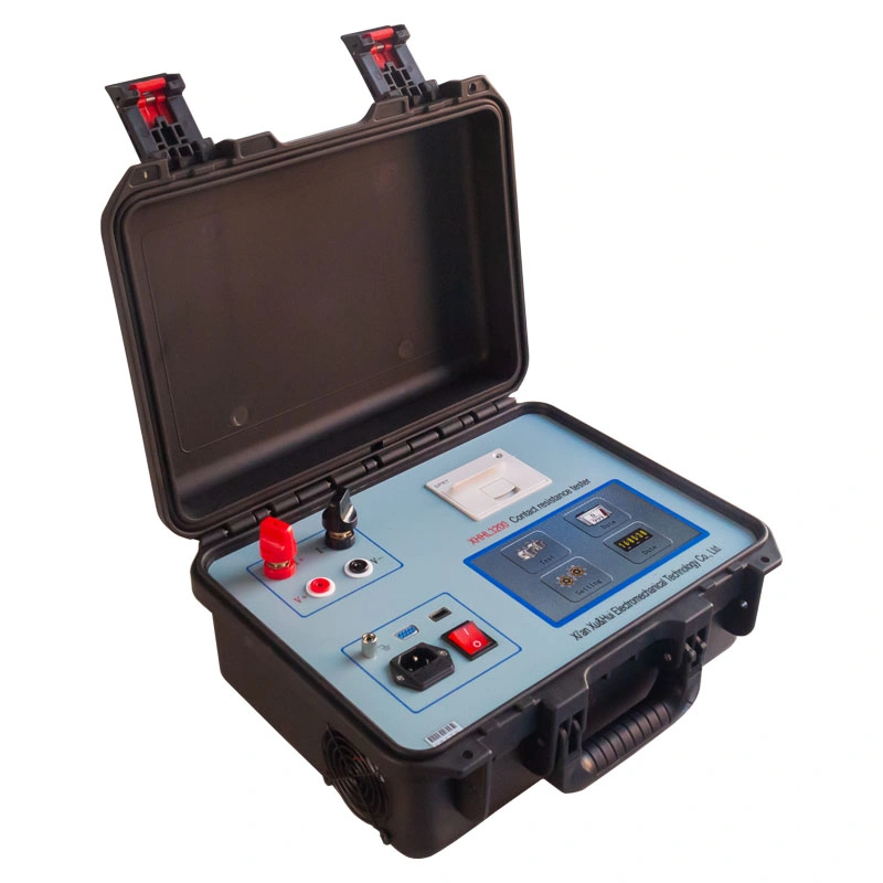 Digital Contact Resistance Meter Test Kit Circuit Breaker Loop Resistance Tester 100A 200A