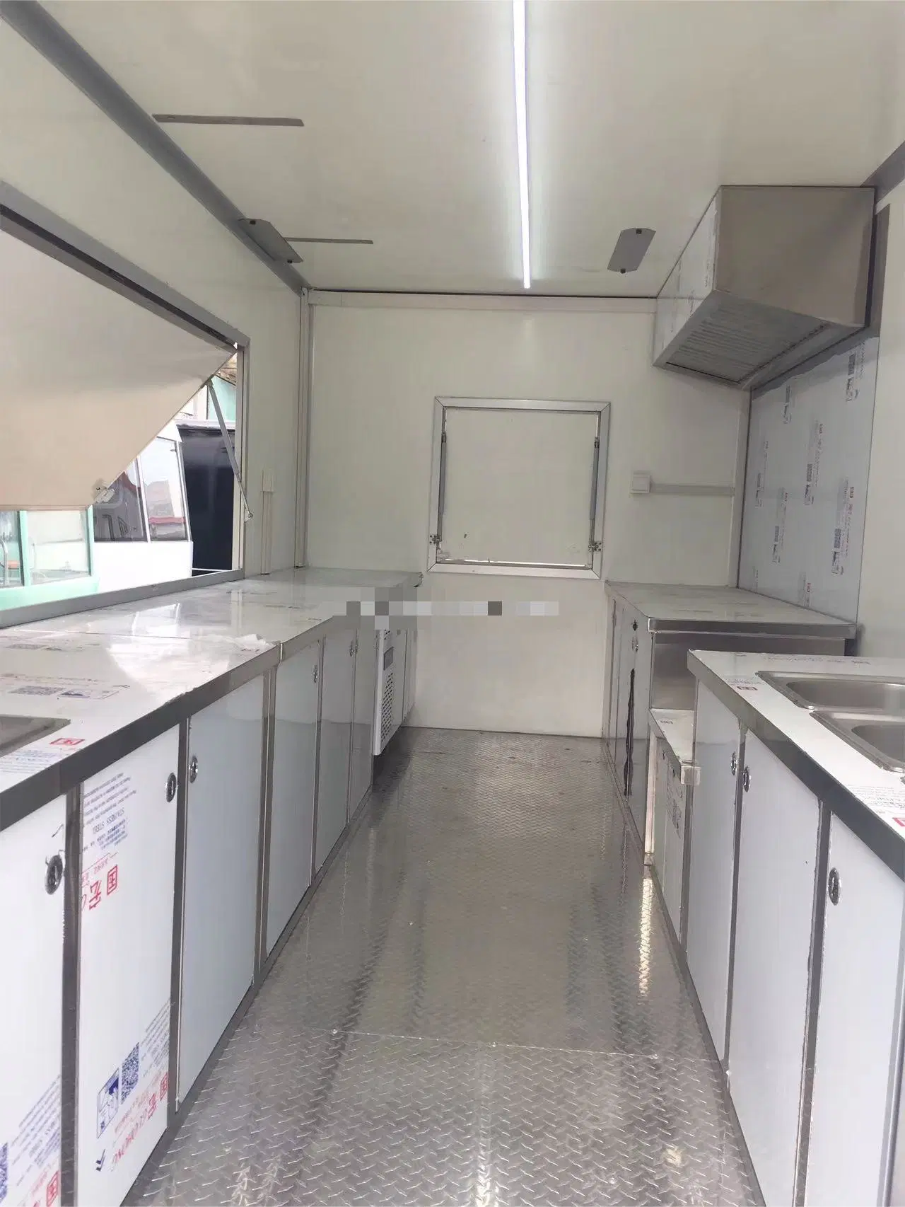 Fully Equiped Food Cart with Kitchen Equipments Outdoor Food Kiosk Mobile Snack Trailer Cart