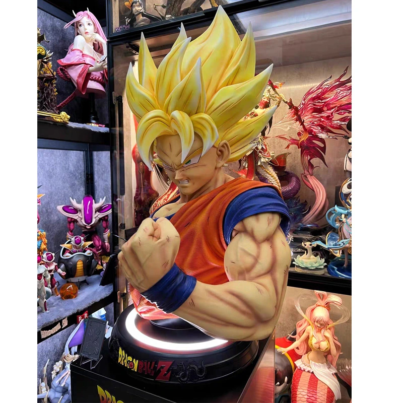 Home Chiristmas Decoration Anime Figure Vegeta Goku Statue Dragon Ball Character Resin Crafts