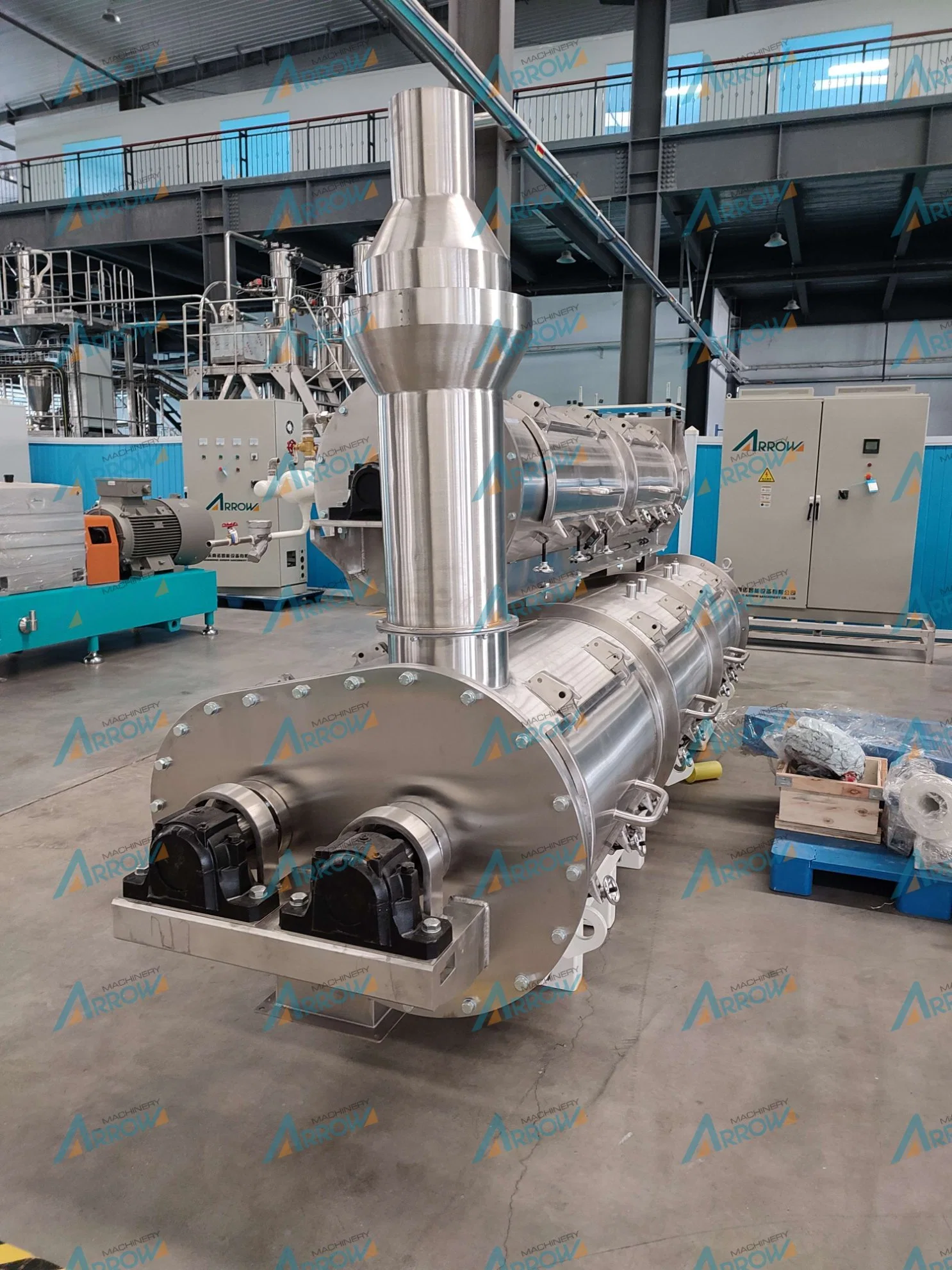 Praktischer Geflügelfutter-Vorkonditionierer für Hundefutter-Pellets Extruder Line