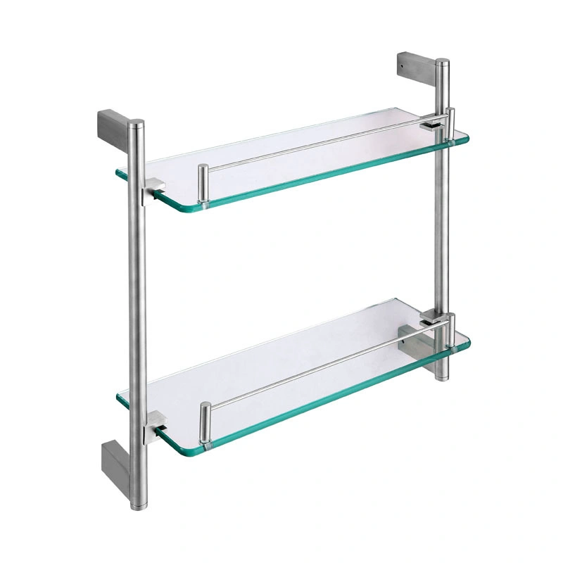 Bathroom Double and Triple Shelving Tempered Glass Storage Shelf