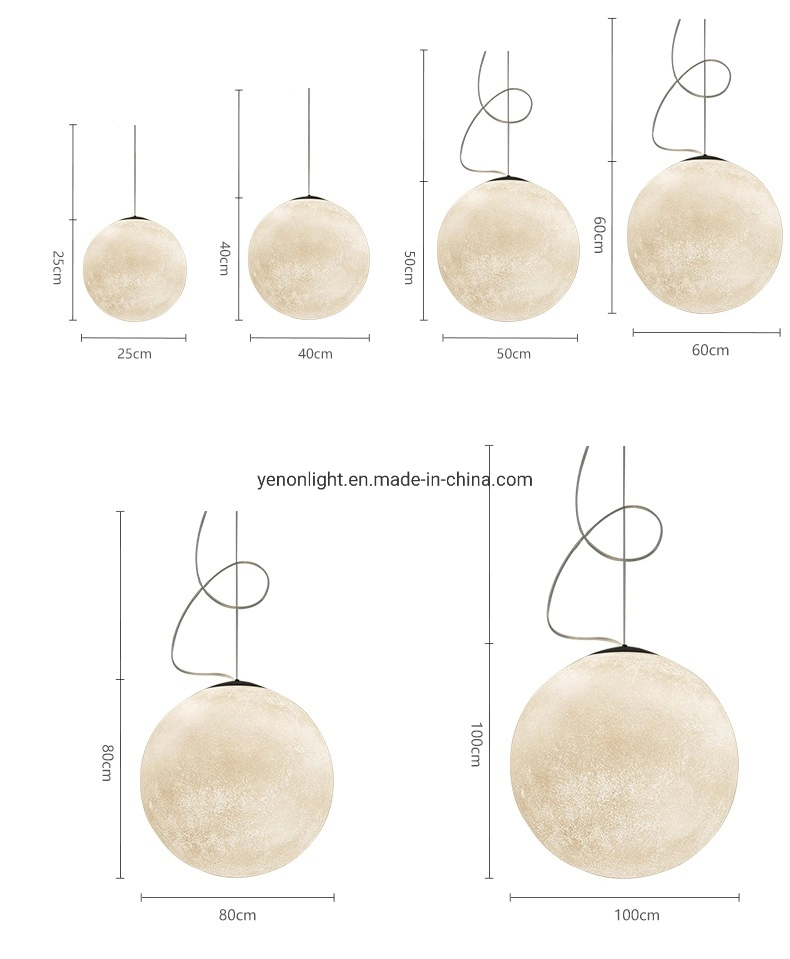 LAMPEN-Dekoration-Aufhebung-Licht-hängende Beleuchtung des Mond-Leuchter-LED Innen