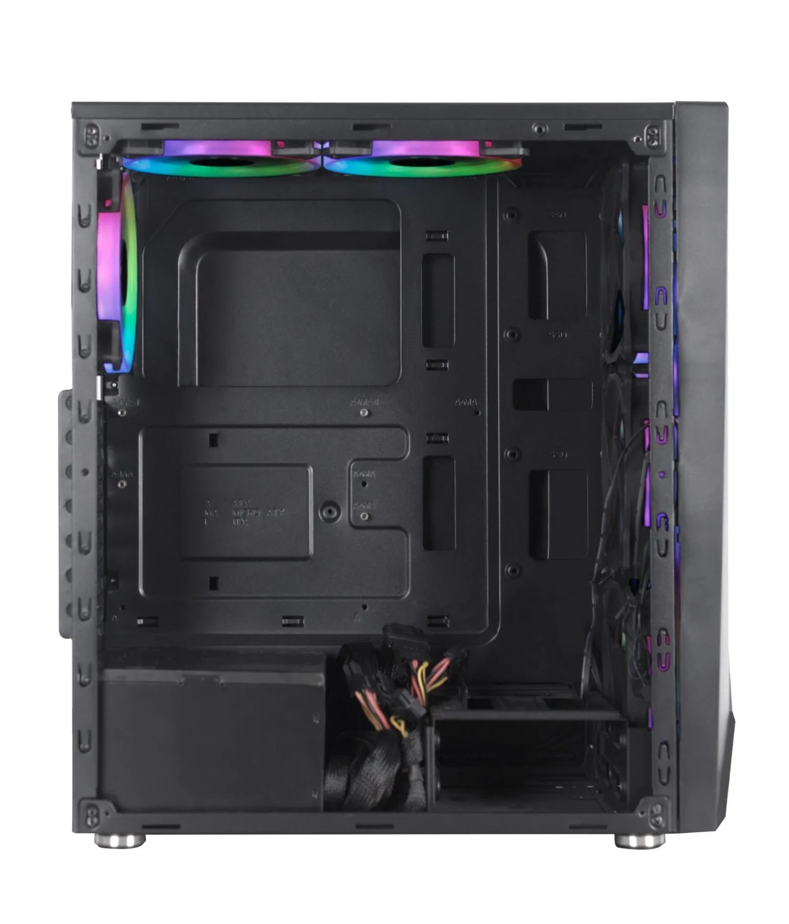 ATX Computer Tower PC Gaming Case with Attractive RGB LED Strips Design