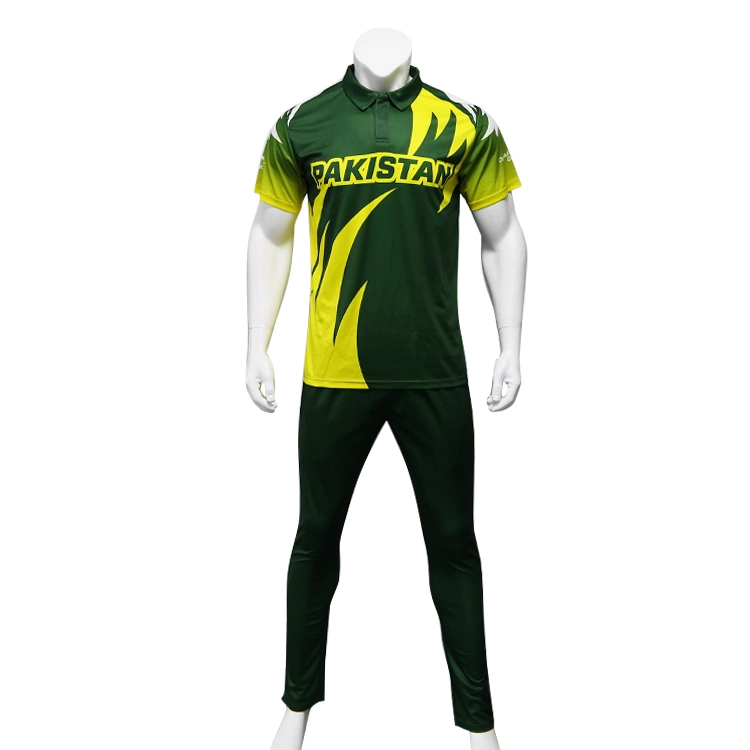 New Design Custom 100% Polyester Sublimation Cricket Jersey Wear Uniforms Shirt