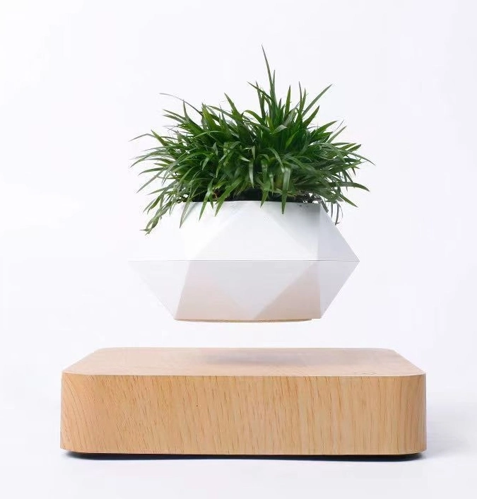 Plastic Magnetic Levitation Planter, Floating Pot, Levitating Air Bonsai Pot Artificial Plant Suspension for Decor Indoor Garden Gift