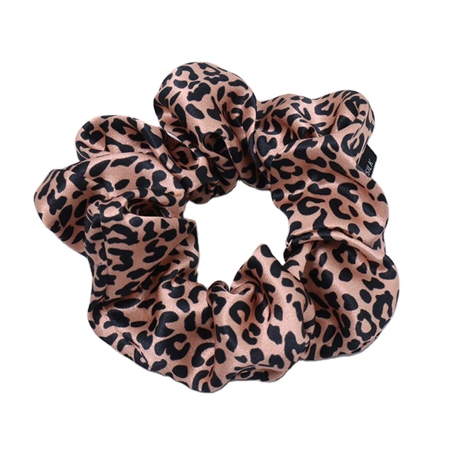 Custom Print 100% Mulberry Seda Scrunchies Elastic Hair Bands Cabello Accesorios mujeres