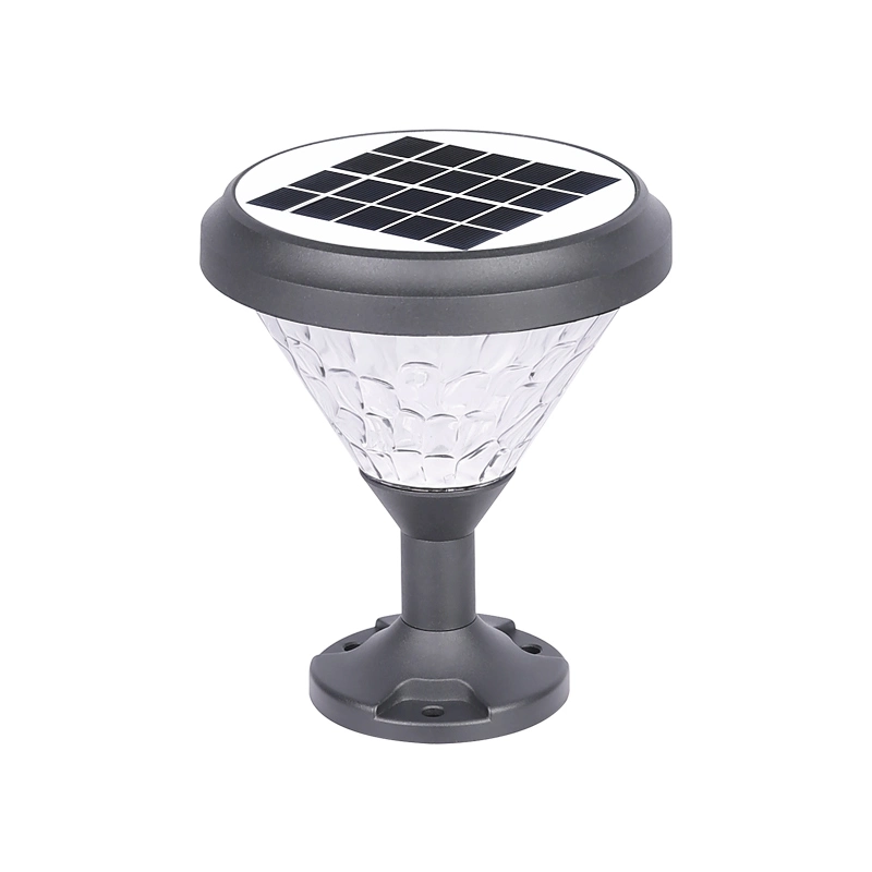 Outdoor Gate Solar Pillar Light 5W Solar Powered Garden Lights