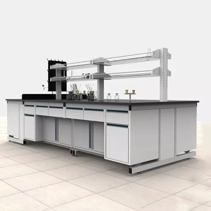 Lab Furniture Working Table Work Bench with Sink Laboratory Metal Furniture