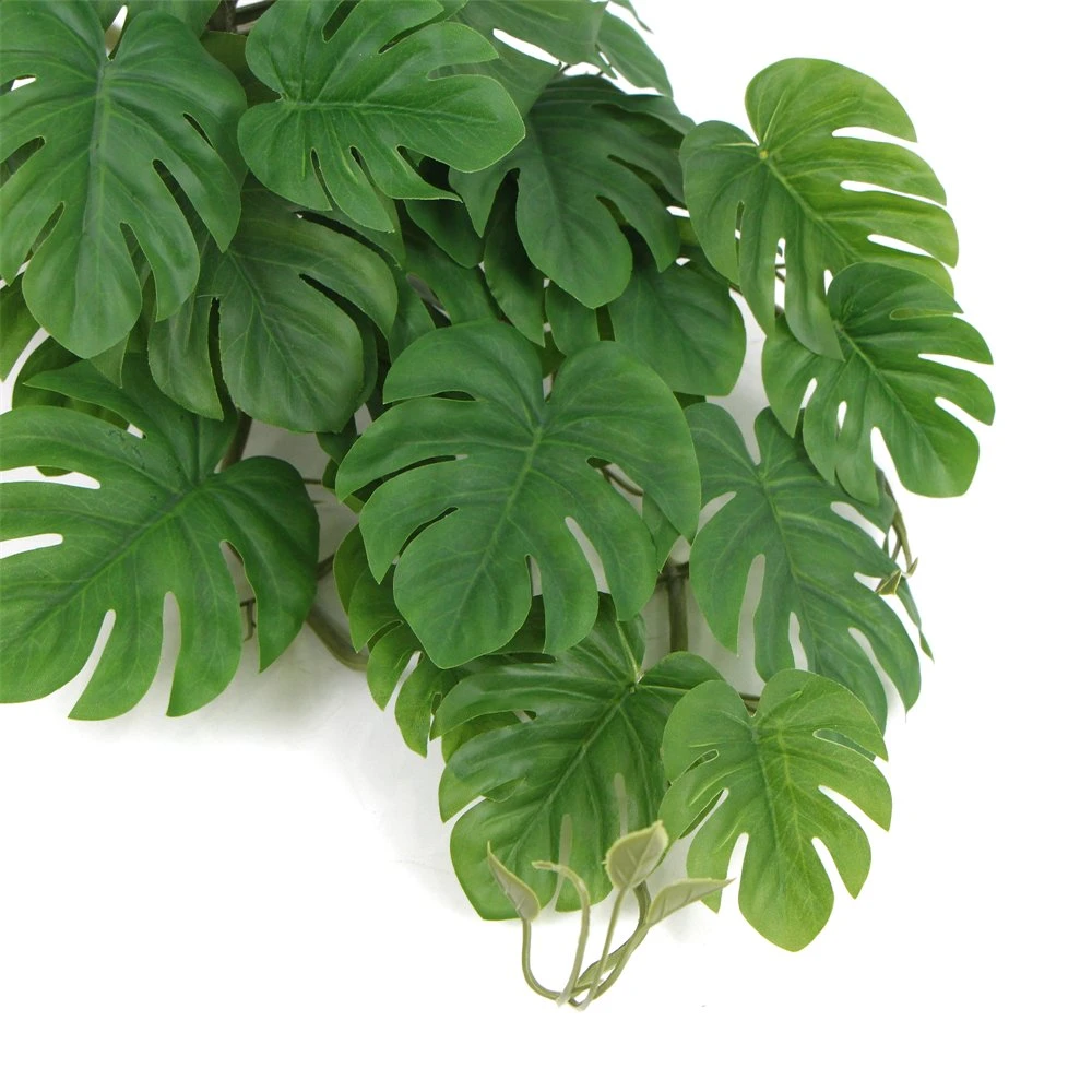 Factory Price Cheap Turtle Leaf 50cm Faux PE Plastic Artificial Hanging Plant IVY Vine for DIY