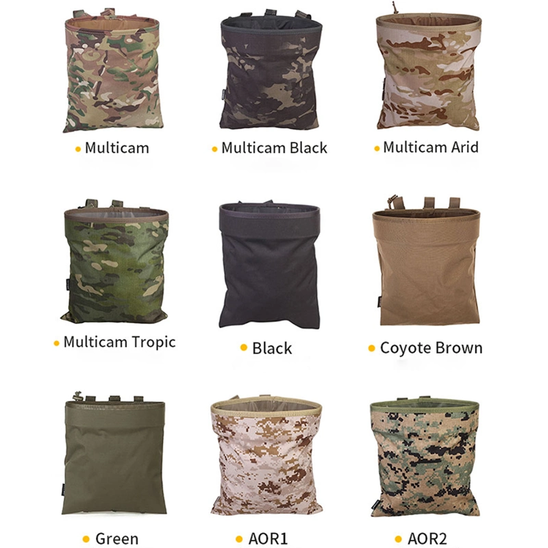 O 500d Cordura Saco de Nylon Saco de recuperação de equipamentos de combate é equipado com múltiplas posições revista táctico saco de lixo com função fixa