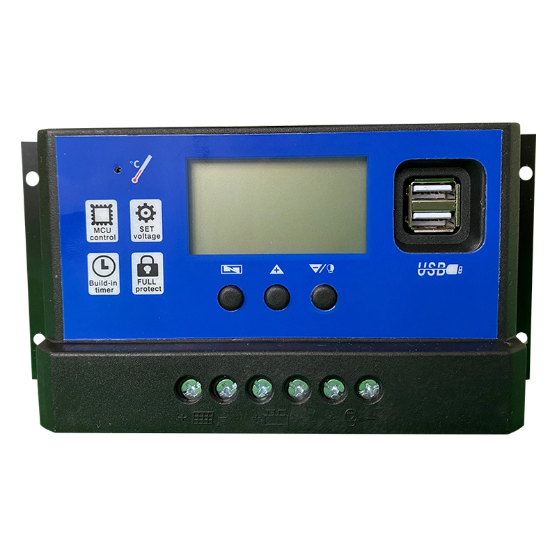 Suyeego Factory Price Advanced Solar Charge Controller 50A 12 в/24 в ШИМ ЖК-дисплей два порта USB 2 A ЖК-дисплей литиевая зарядка Контроллер солнечной панели