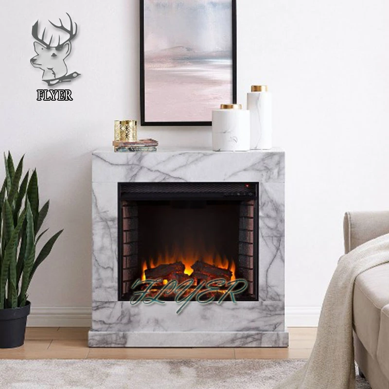 Hand Carving White Marble Stone Fireplace Mantel Modern Design