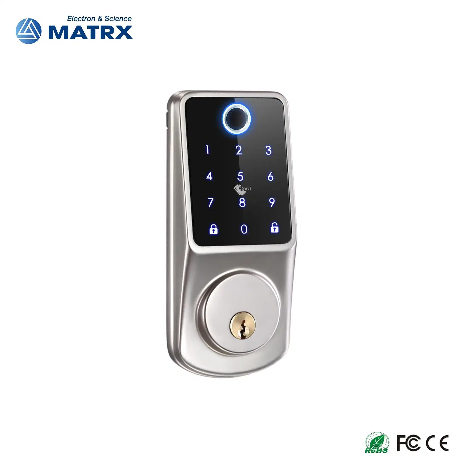 2022 Tuya WiFi Front Door Outdoor Ttlock APP Touchpad Electronic Smart Lock