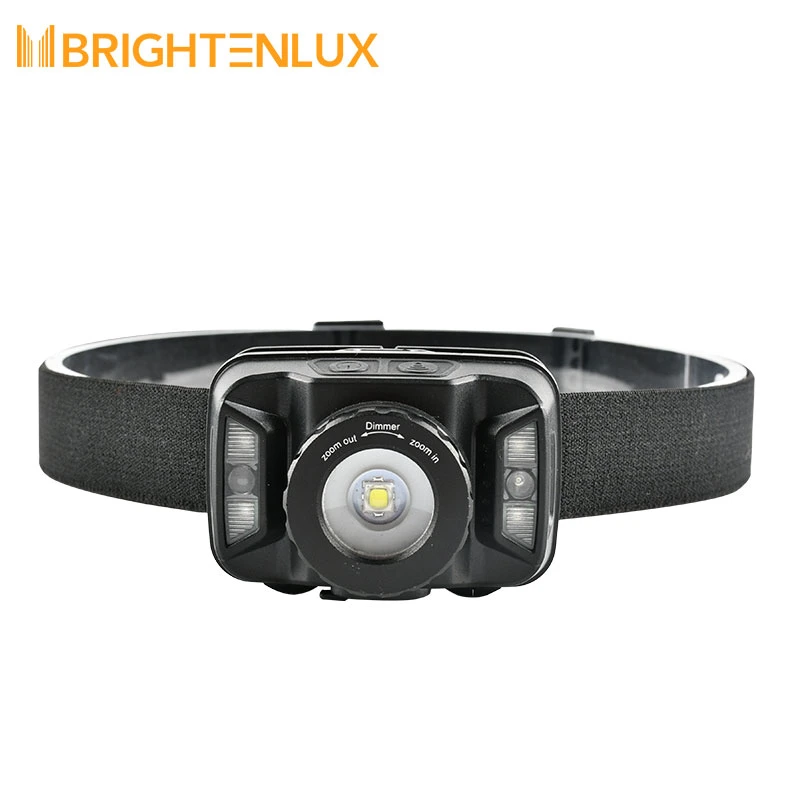 Brightenlux Manufacturer ABS Plastic Xpg Portable Rechargeable COB LED Mountain Bike Hunting Tactical Mini Headlamp Torch