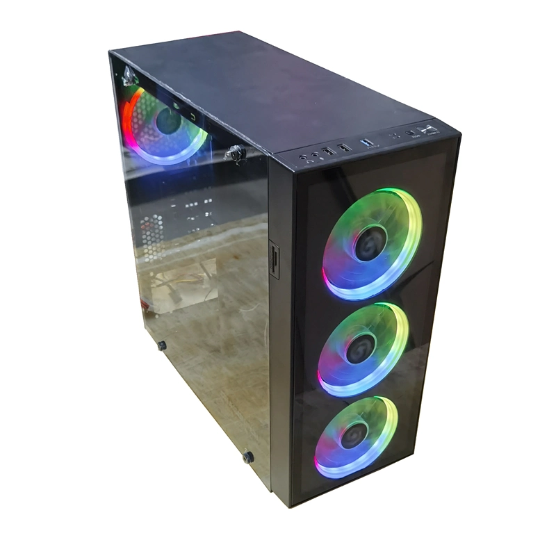 Gabinete do computador Gaming Gabinet Temered ATX Painel Galss USB3.0, Jogos de Mesa caso