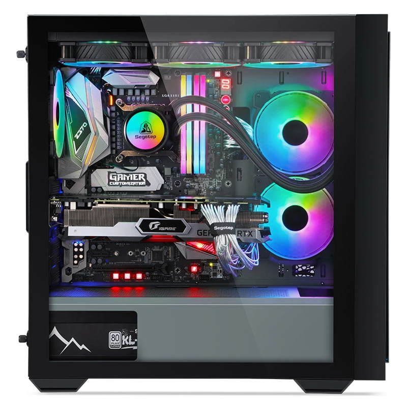 Segotep Gank Eatx 360, Placa base ATX bits/360 el agua Coolings /VGA Instalar Vertical equipo de juegos