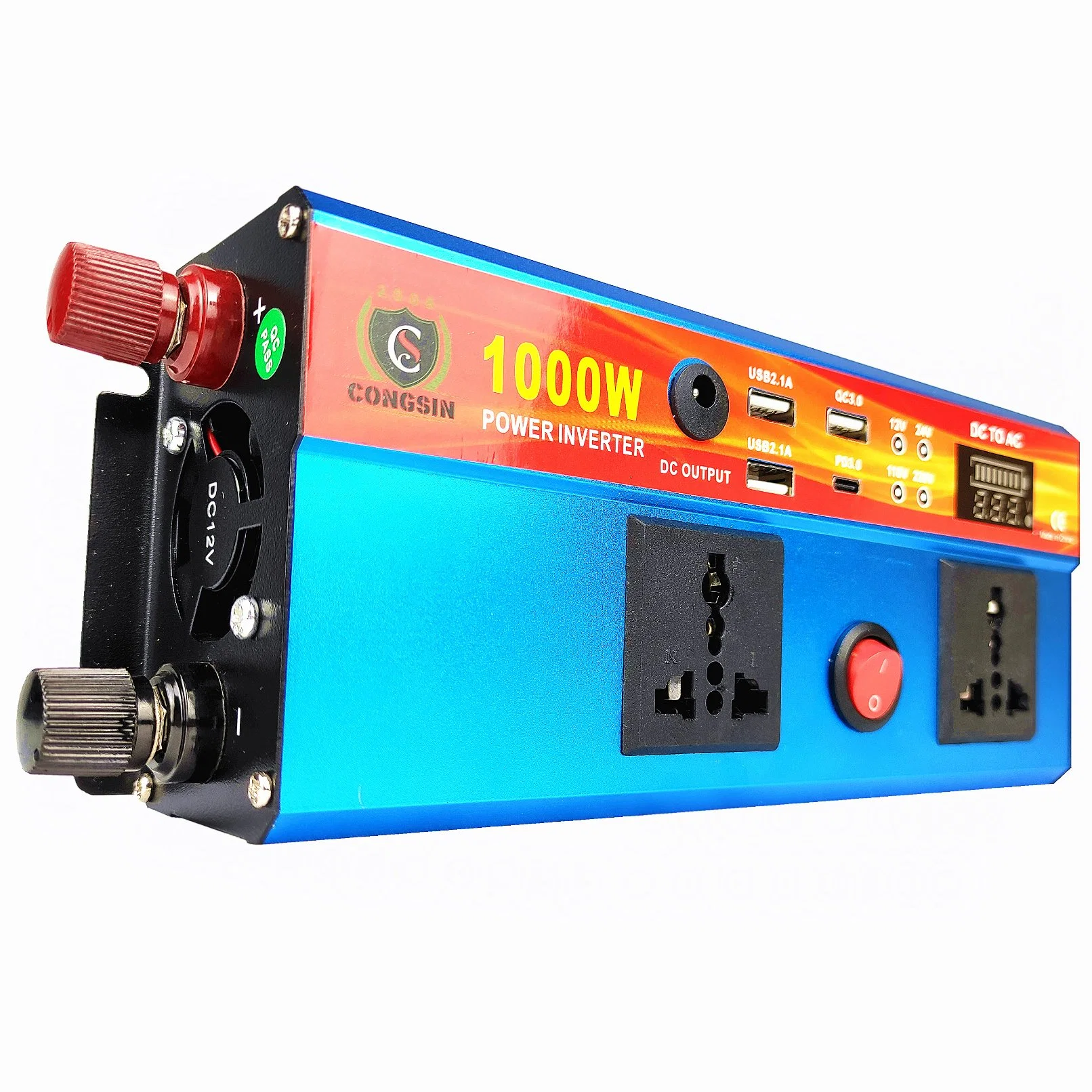 Vente populaire 1000W 12V Onduleur Convertisseur d'alimentation Onduleur hors réseau Onduleur de sortie DC12V Onduleur TYPE C