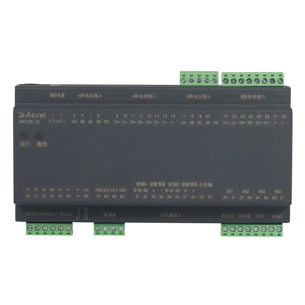 Acrel Amc100-ZA Data Center IDC Canais principais Controle de Interruptor AC Medidor de potência de fuga de temperatura RS485 Modbus-RTU