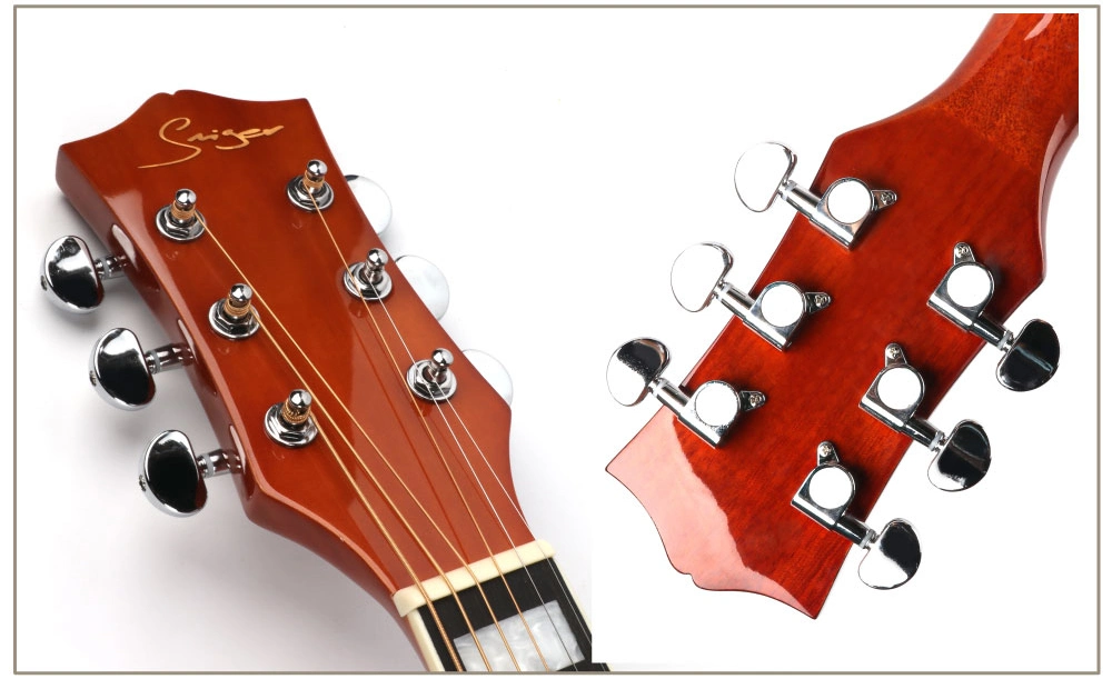 OEM 41 pulgadas buena guitarra acústica de madera mejor venta de guitarra Con incrustación acrílica de bloque