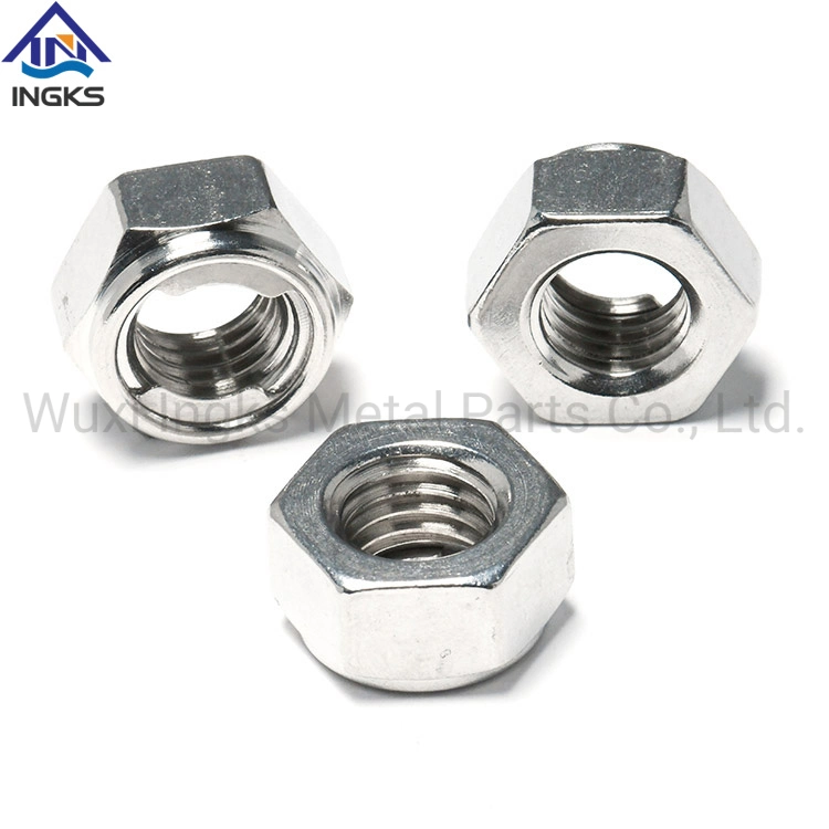 Ingks Supply Stainless Steel DIN980m Hexagon Shape All Metal Hex Metal Insert Lock Nut