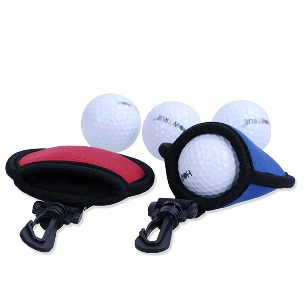 Portable Golf Ball Pouch Pocket Washer Towel Golf Ball High quality/High cost performance  Neoprene with Clip Bl18277