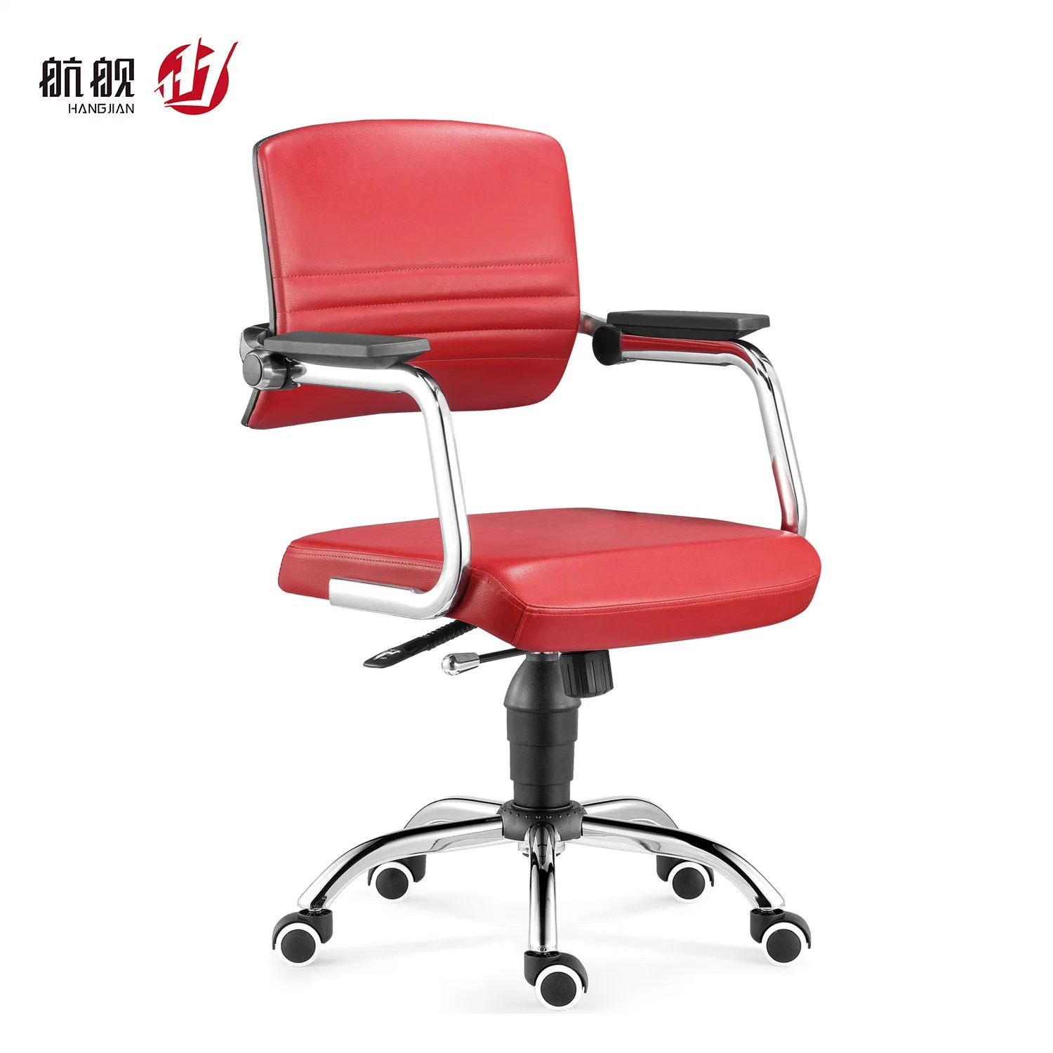 Mini Office Furniture Mesh/Leather Staff Chair for Reception with Backrest