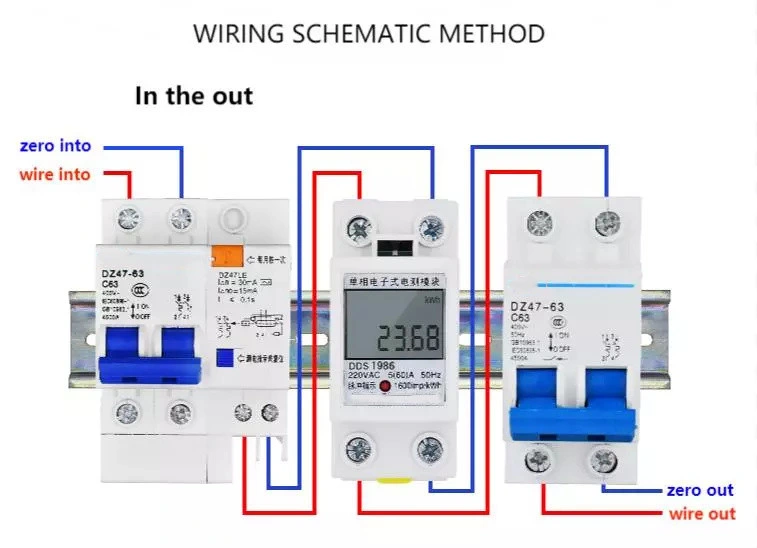 La Guía electrónica de una sola fase Micro vatios Contador