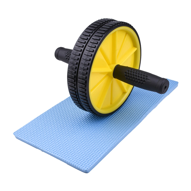 Classic High quality/High cost performance  Yellow Body Fitness Non Slip Handle Abdominal Wheel Roller