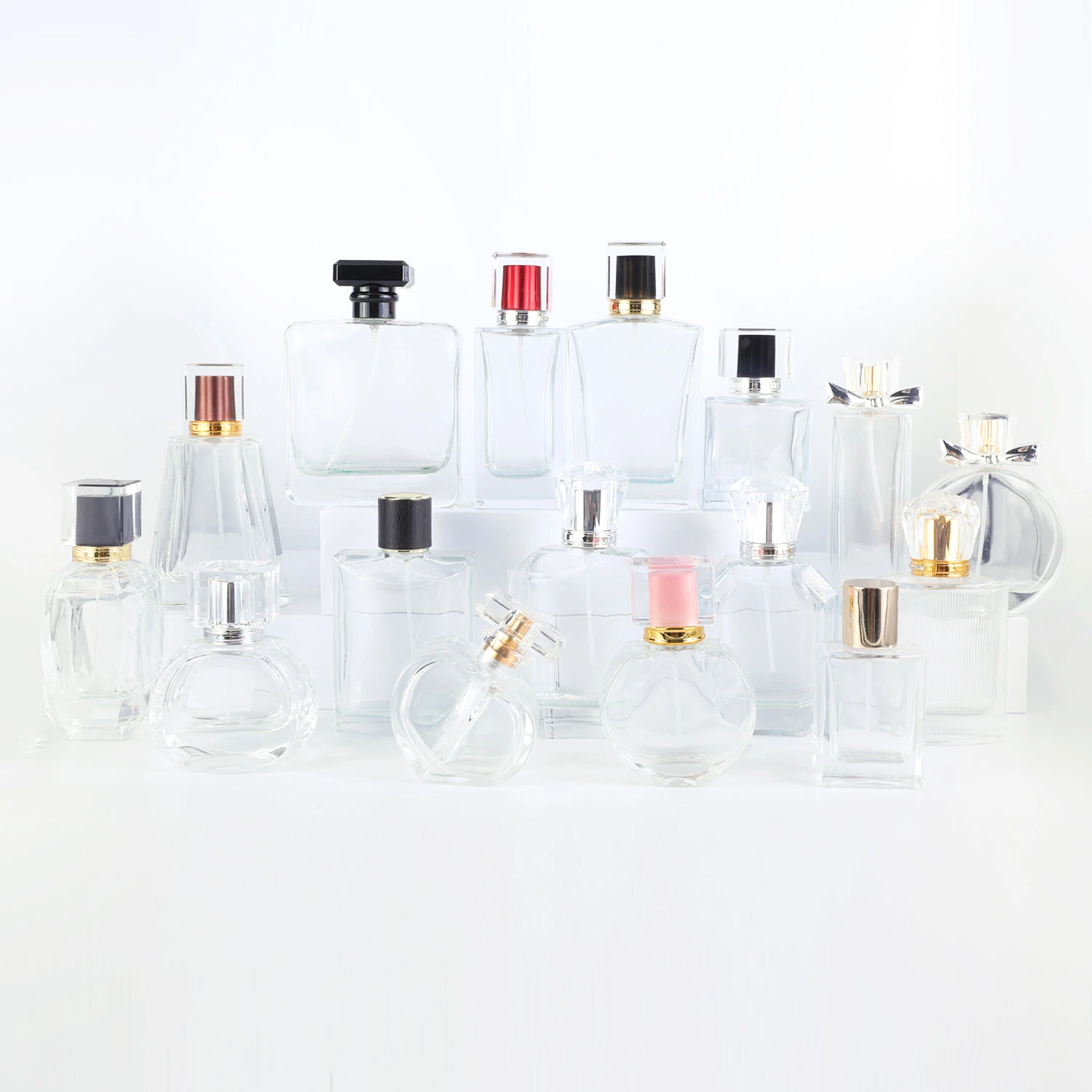 Rellenables de lujo Crystal 15ml 30ml 50ml frasco de perfume de envases de vidrio botellas cosméticos