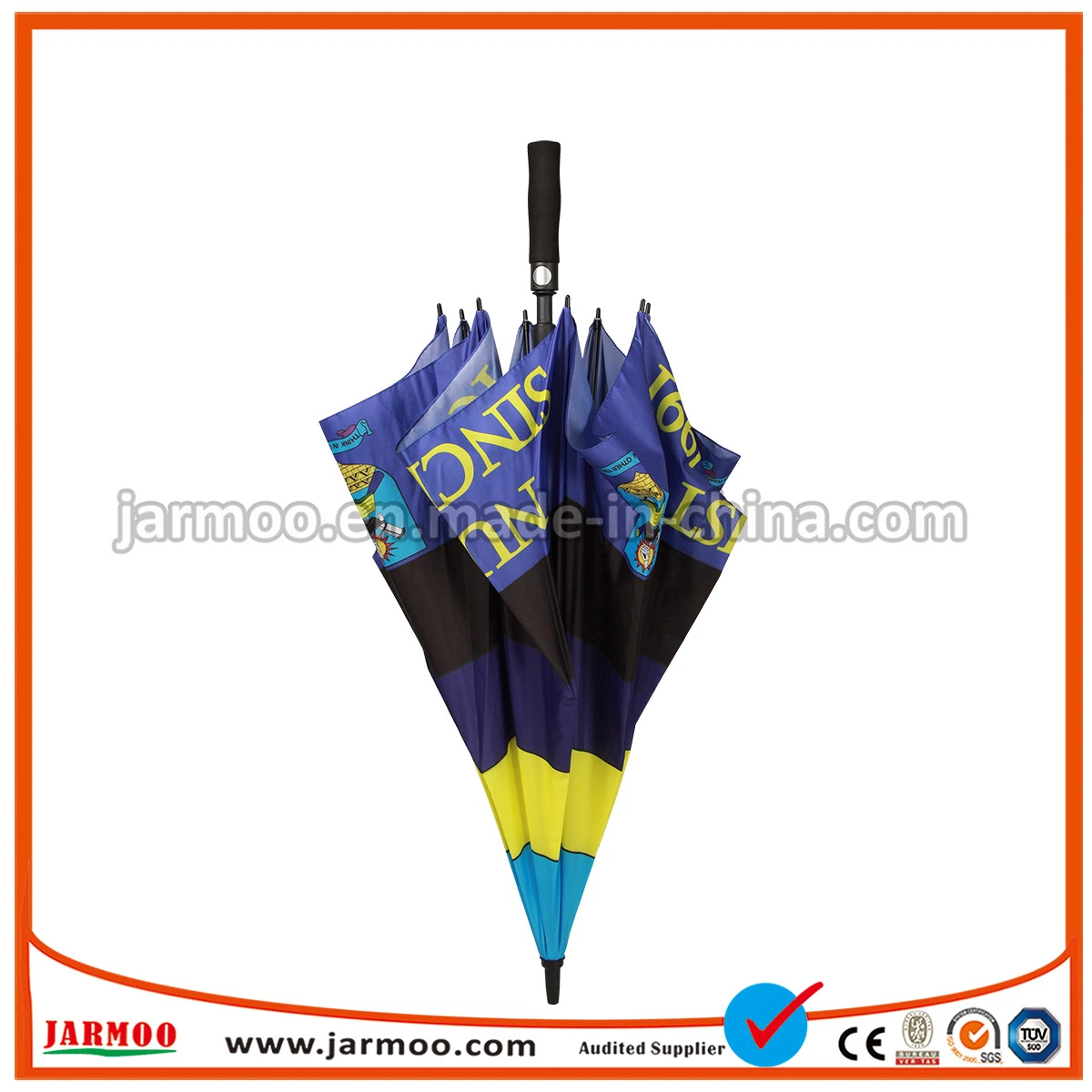 Custom Design Promotional Windproof Auto Open Golf Umbrella