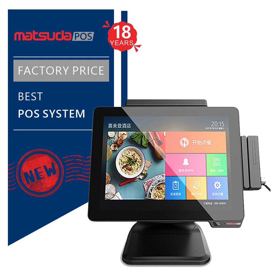 Wholesale Price 15inch POS All-in-One Machine Dual-Screen Cash Register Convenience Stores Android Cashier POS