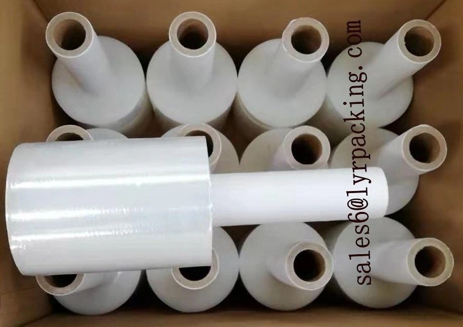 12.5cm 80gauge LLDPE Industrial Shrink Mini Wrapping Film with Handle