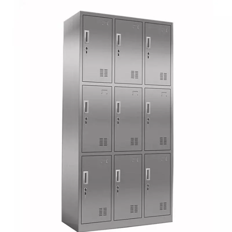 خزانة معدنية قفل الصلب 9 باب صالة الألعاب الرياضية تستخدم KD هيكل سعر رخيص قفل الألوان ذو الحجم المخصص