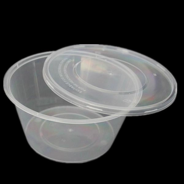 Round Food Containers Plastic Clear Storage Tubs with Lids [All Sizes]