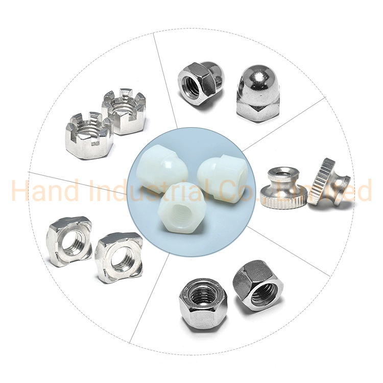 High quality/High cost performance  Plain White Plastic Dome Head Lock M2.5 Hexagon Shape Cap Nut